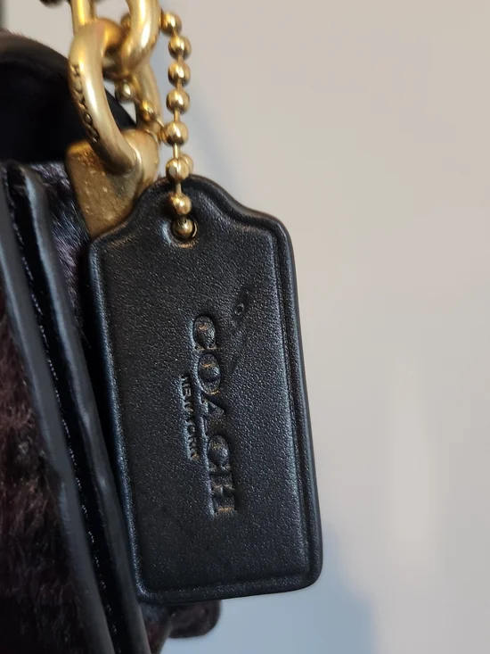 Coach Tabby Shoulder Bag 20 in Haircalf With Brown Leopard with Gold C Hardware - Picture 5 of 16